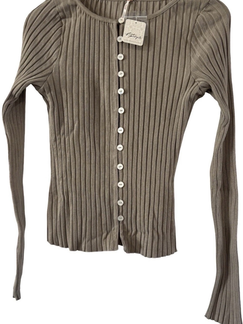 NWT FREE PEOPLE TILLY COLOR IS FALLEN ROCK SHIRT SIZE SMALL!! - Picture 4 of 6